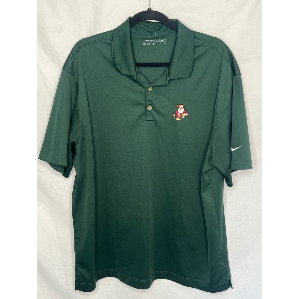 Nike Golf Disney Grumpy Walt Disney World Polo Shirt XL Green Embroidered